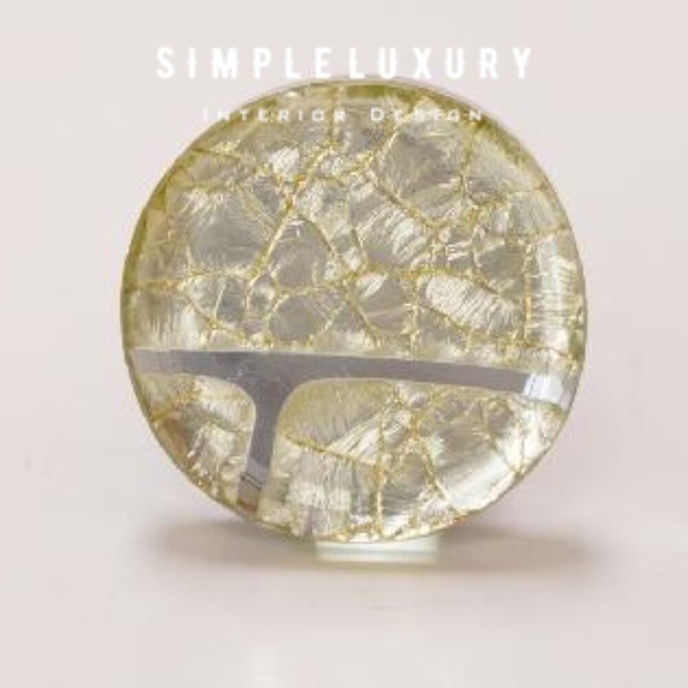 Glass Round Door Knobs Cupboard Handles